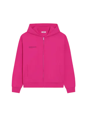 Wide Fit Zipped Hoodie—foxglove pink