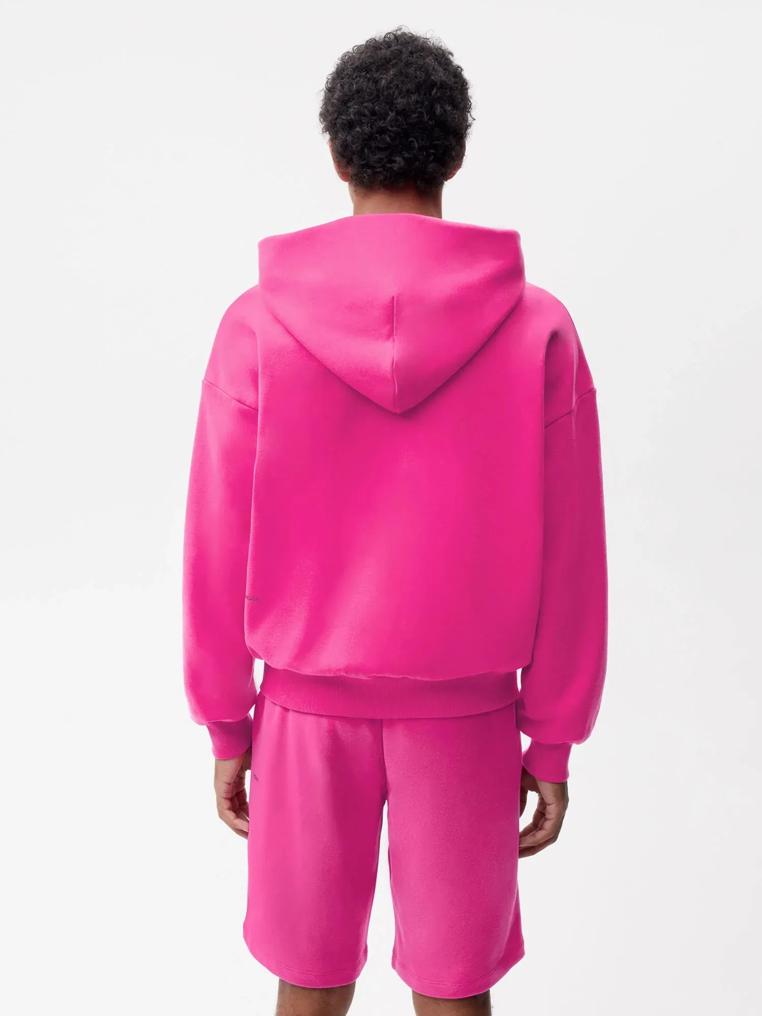 Wide Fit Zipped Hoodie—foxglove pink