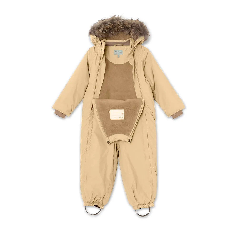 Wisti Fleece Lined Snowsuit Fur. GRS Semolina Sand