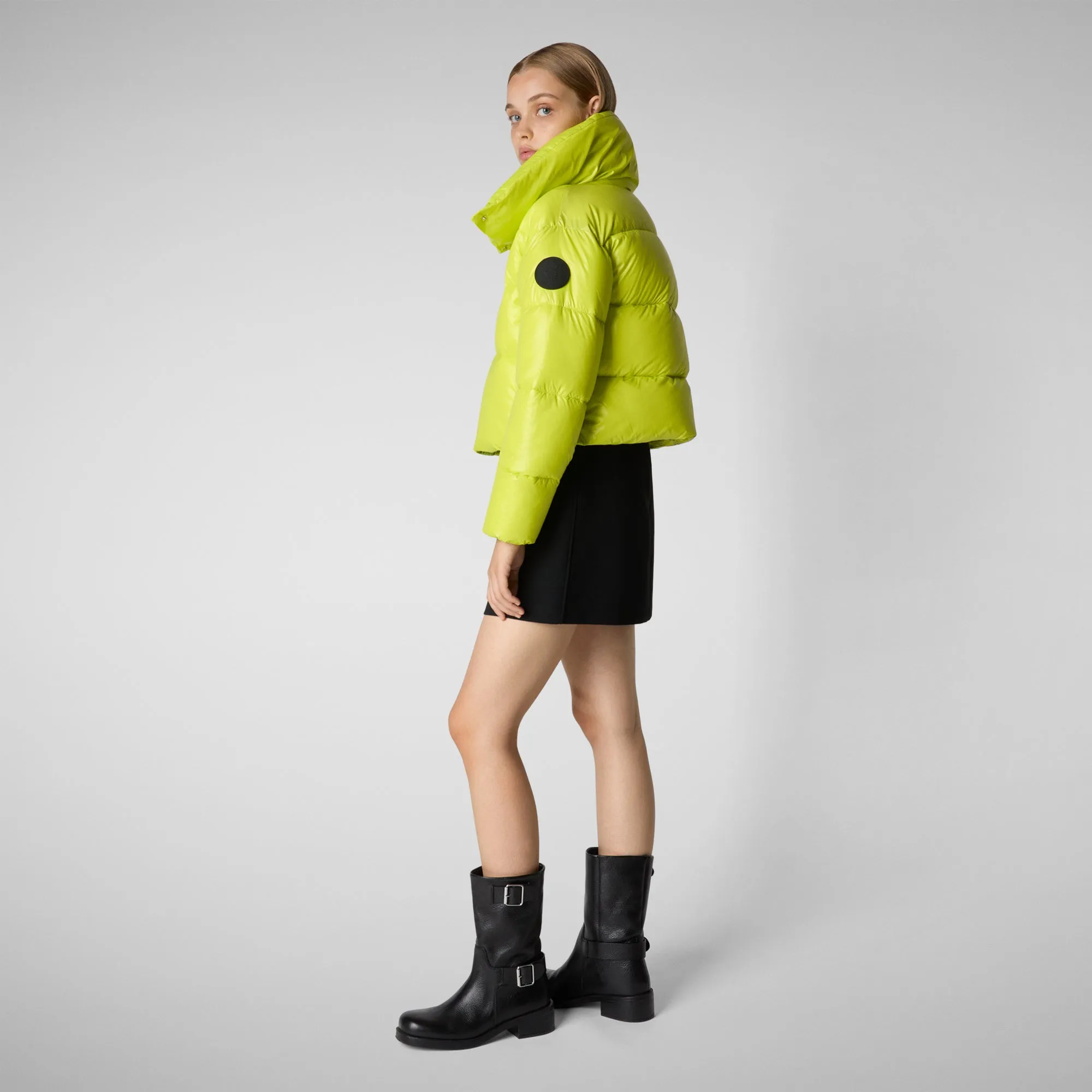 Women's animal free Puffer jacket heidi in lichen geen