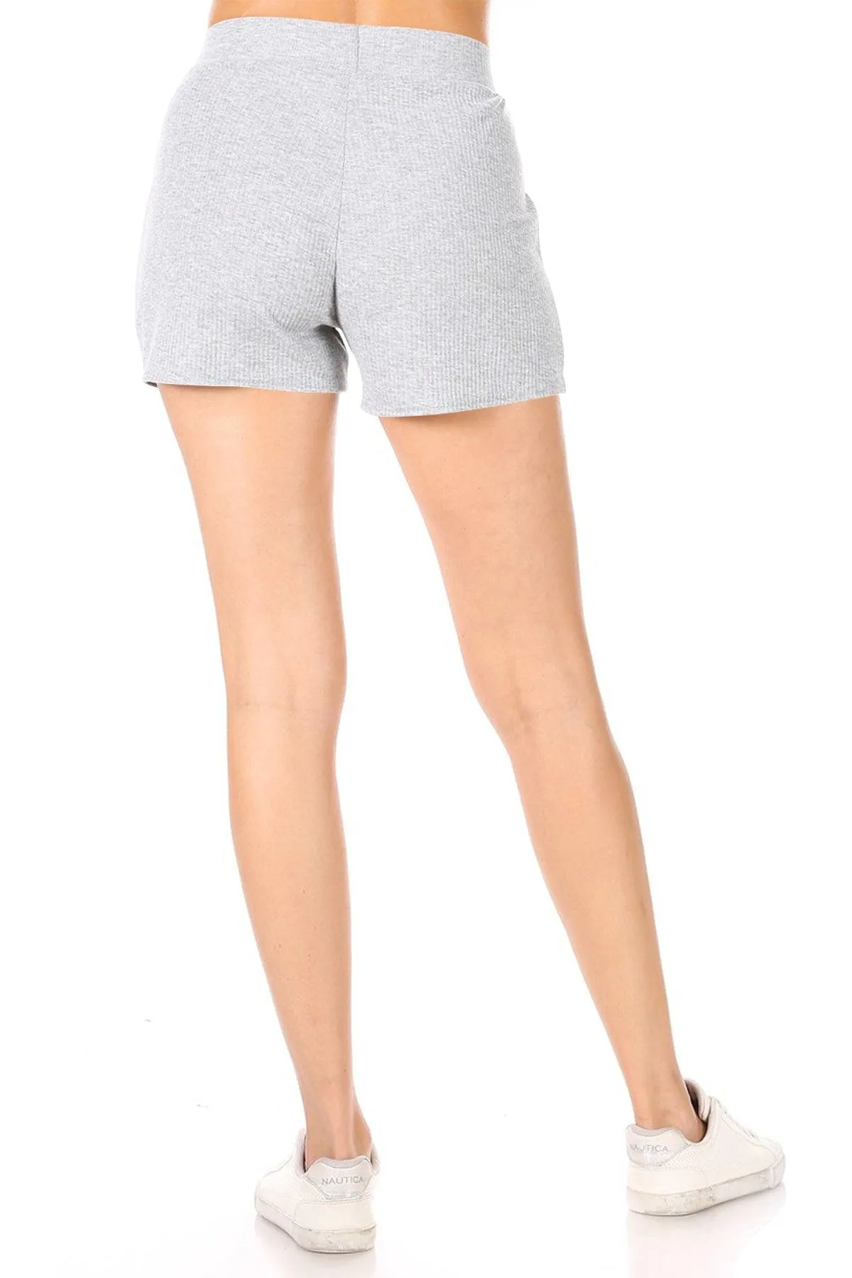 Women's Casual Drawstring Solid Knit Shorts Pants