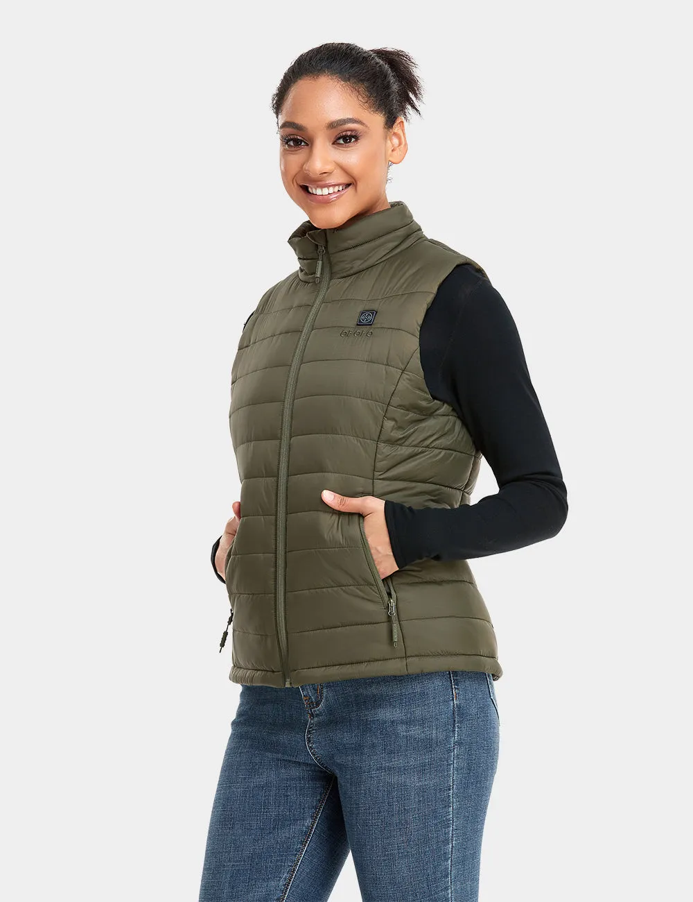 Women's Classic Heated Vest - Green / Red