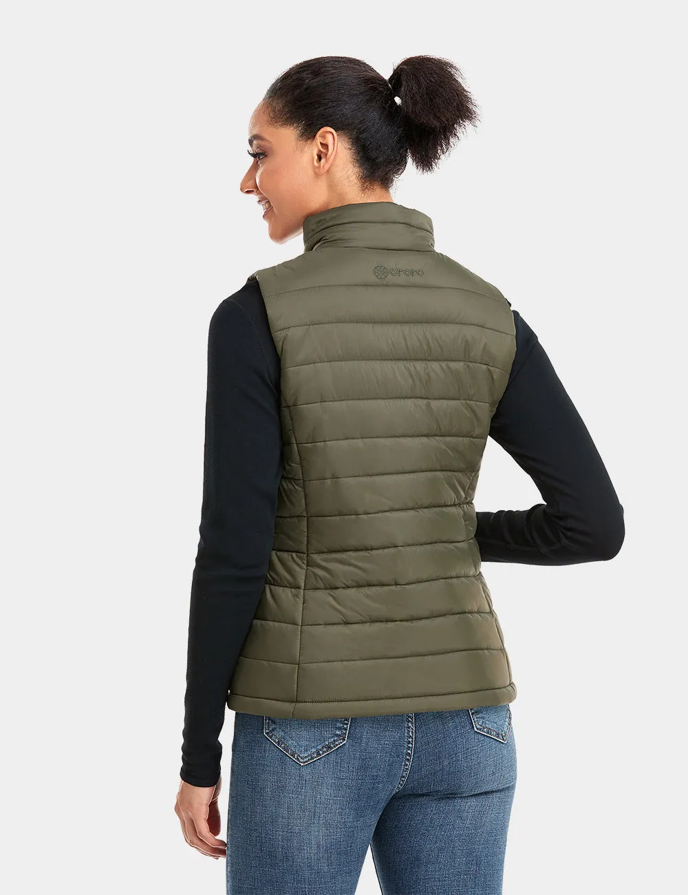 Women's Classic Heated Vest - Green / Red