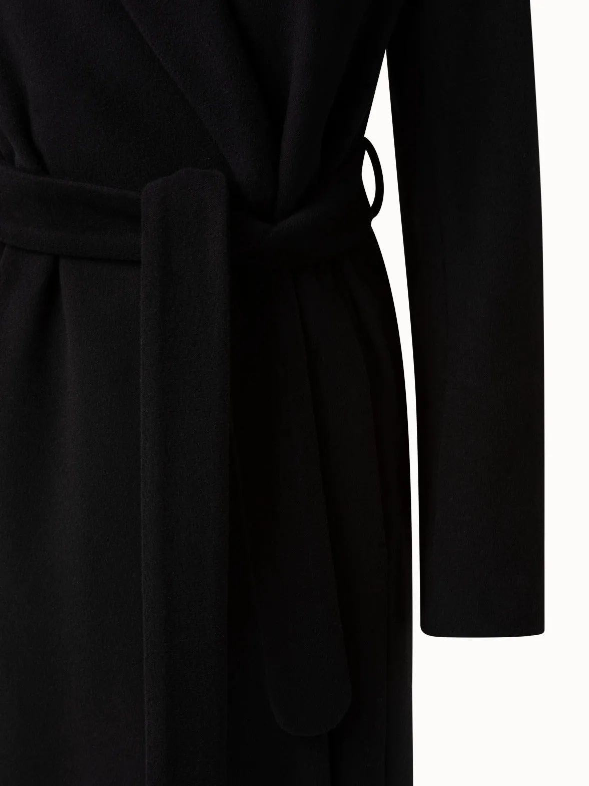 Wool Cashmere Blend Wrap Coat