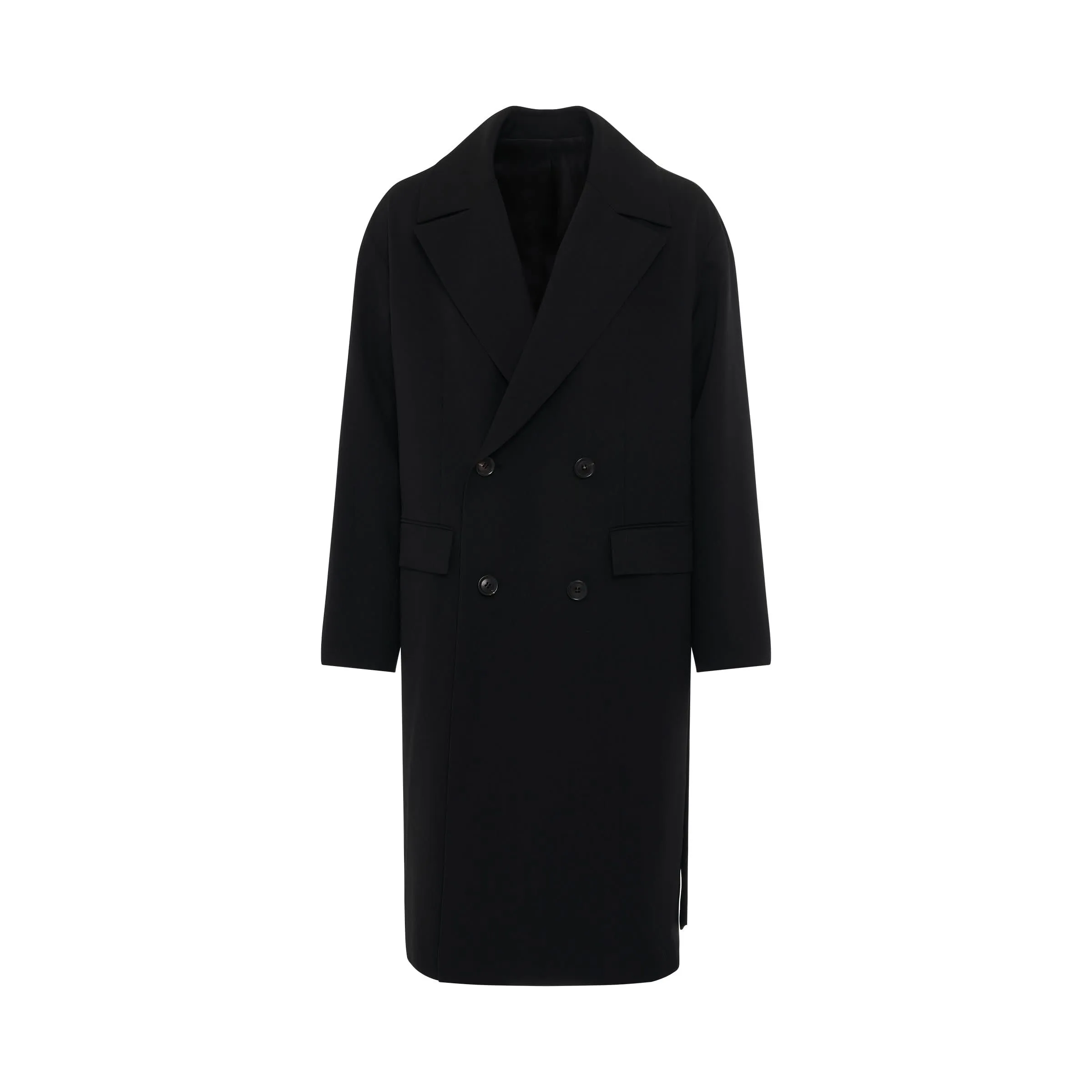 Wool Maxi Coat in Black