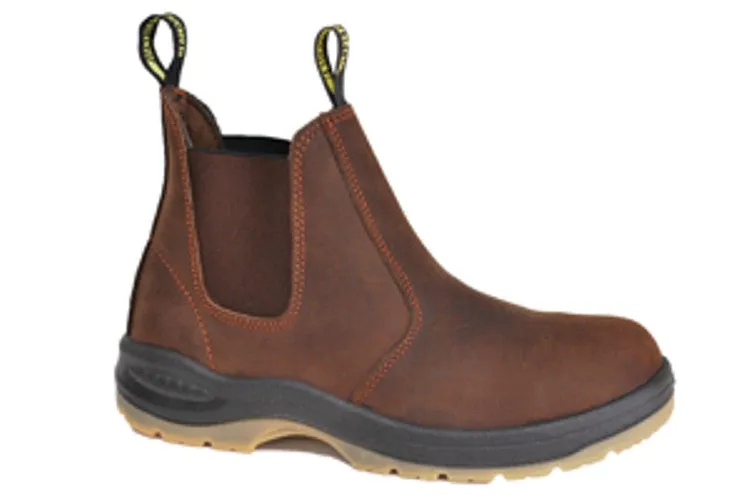 Work Zone 6" Pull on Work Boot - Steel Toe- Brown