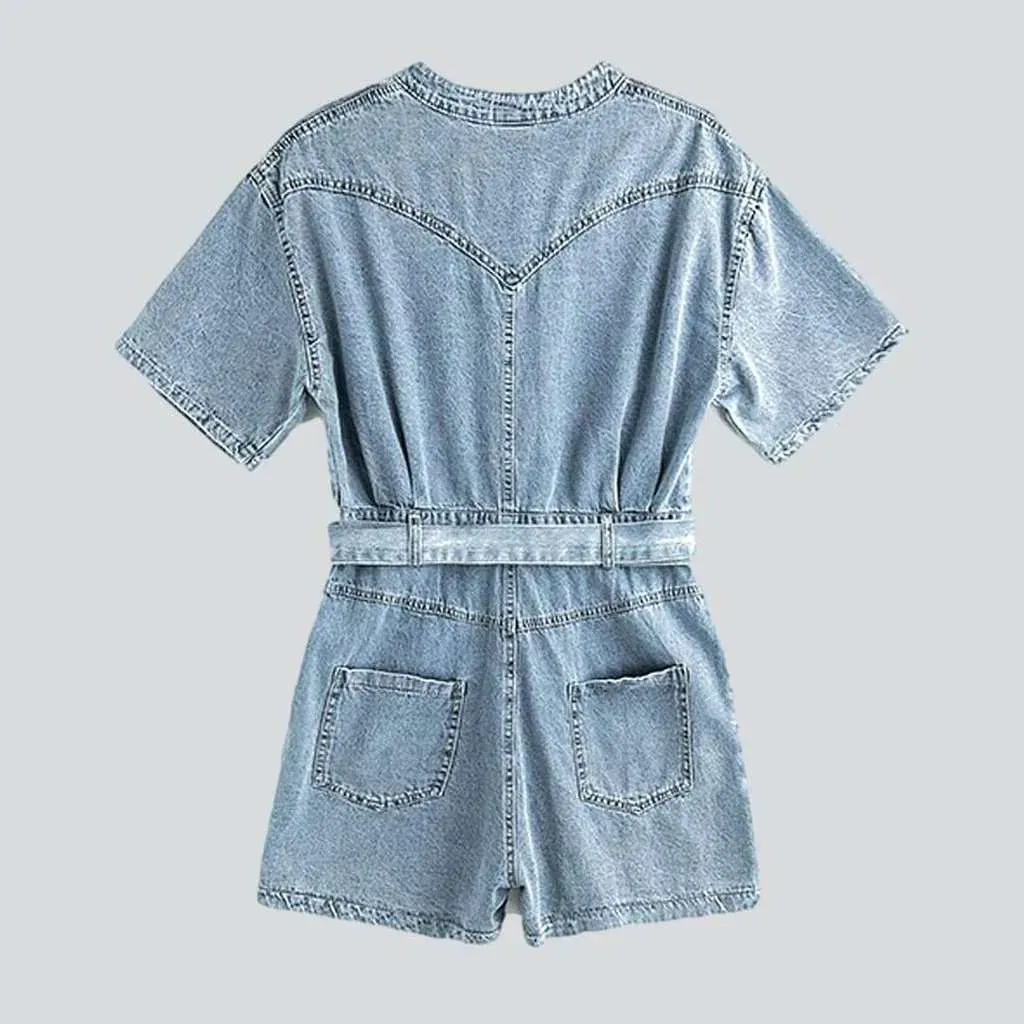 Y2k denim jumpsuit for women