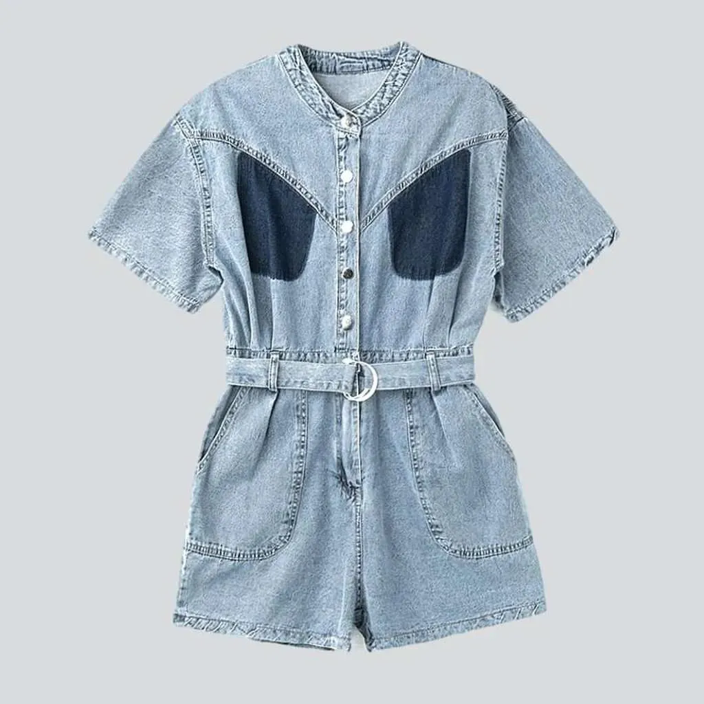 Y2k denim jumpsuit for women