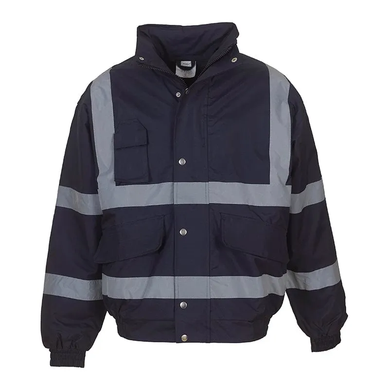 Yoko Hi Vis Classic Bomber Jacket Winter Lining