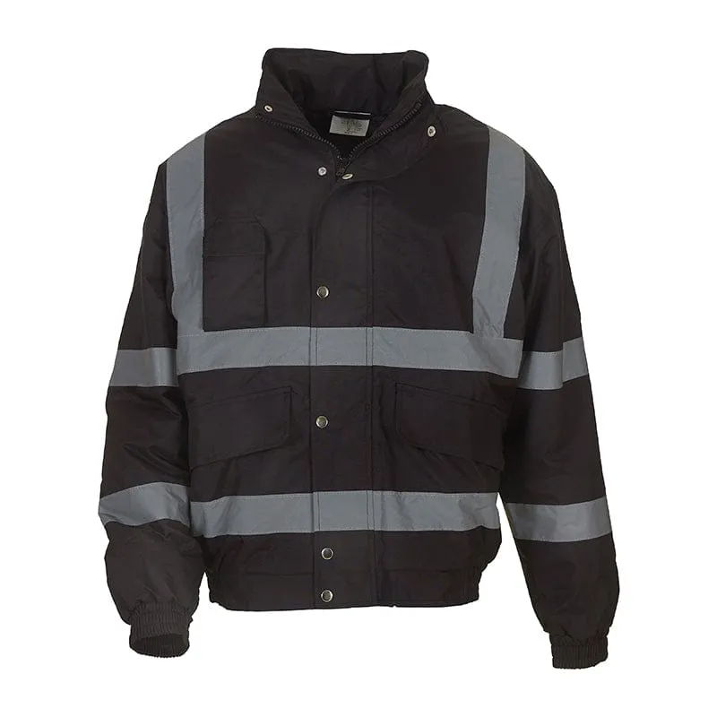 Yoko Hi Vis Classic Bomber Jacket Winter Lining