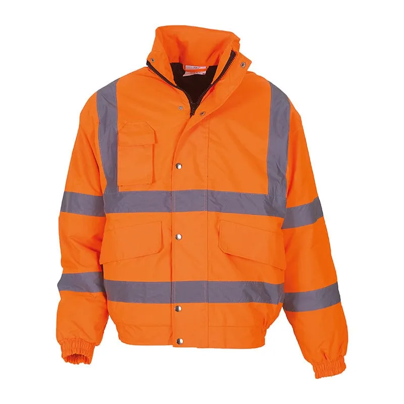 Yoko Hi Vis Classic Bomber Jacket Winter Lining