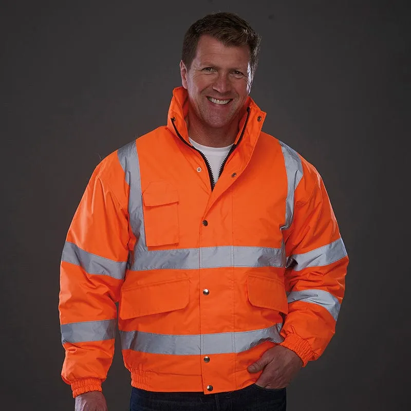 Yoko Hi Vis Classic Bomber Jacket Winter Lining