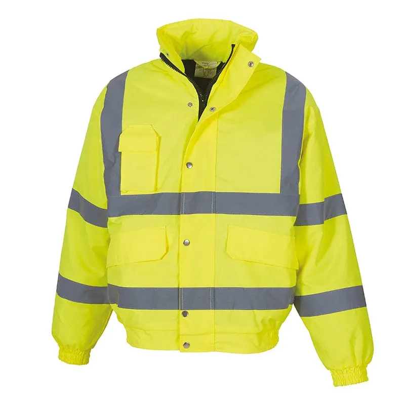 Yoko Hi Vis Classic Bomber Jacket Winter Lining