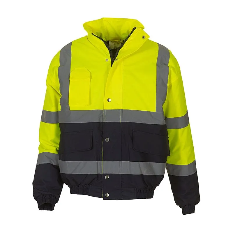 Yoko Hi Vis Two Tone Waterproof Lined Bomber Jacket